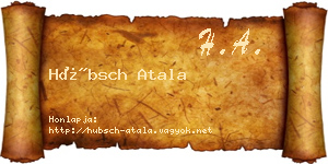 Hübsch Atala névjegykártya
